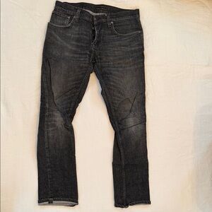 Nudie Jeans Dark Gray Slim Fit Denim